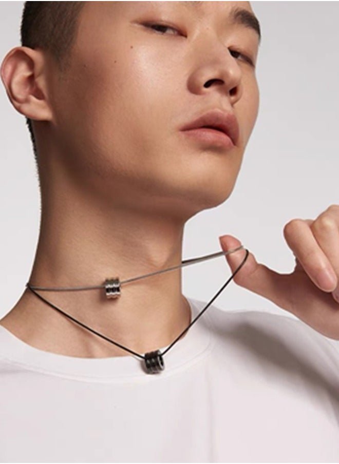 Men's and Women's Silver Stainless Steel Necklace Clavicle Chain  - Image 4