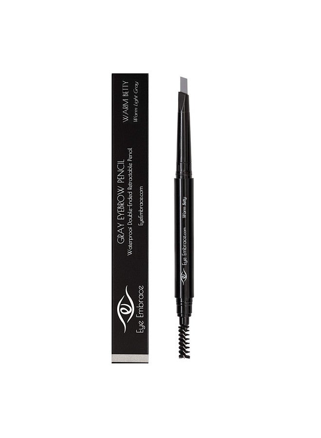 Eye Embrace Warm Betty: Light Gray Eyebrow Pencil - Waterproof, Double-Ended Automatic Angled Tip & Spoolie Brush, Cruelty-Free - Image 4
