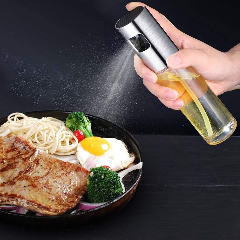 CHENEYMX Olive Oil Spray Bottle 100ml Portable for Cooking Oil Dispenser for All Types of Oils for Home Kitchen for Restaurant Includes 2 Funnel 100ml34OZ2 - Image 2