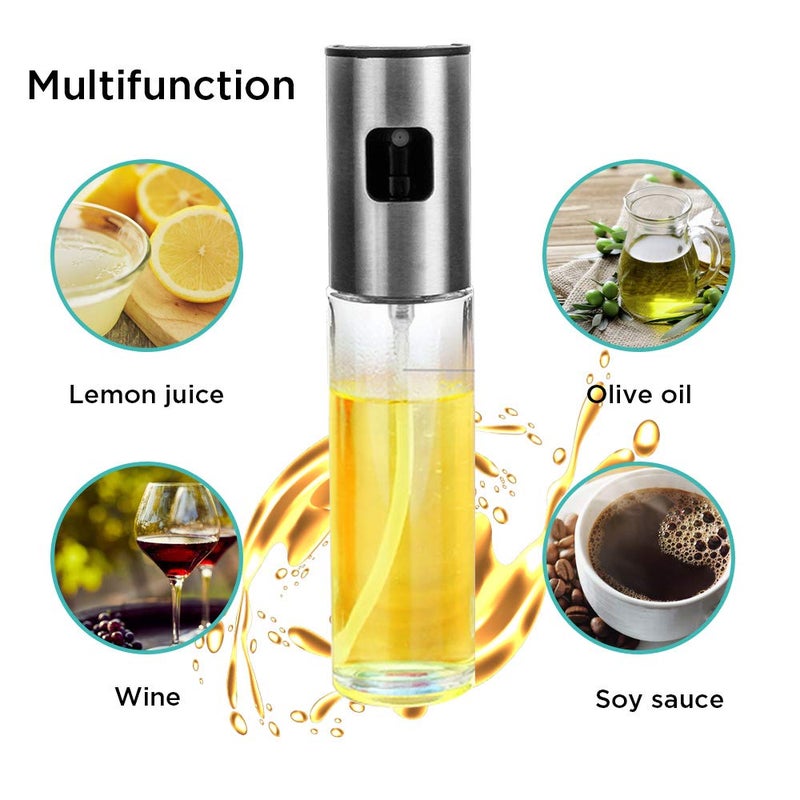 CHENEYMX Olive Oil Spray Bottle 100ml Portable for Cooking Oil Dispenser for All Types of Oils for Home Kitchen for Restaurant Includes 2 Funnel 100ml34OZ2 - Image 5