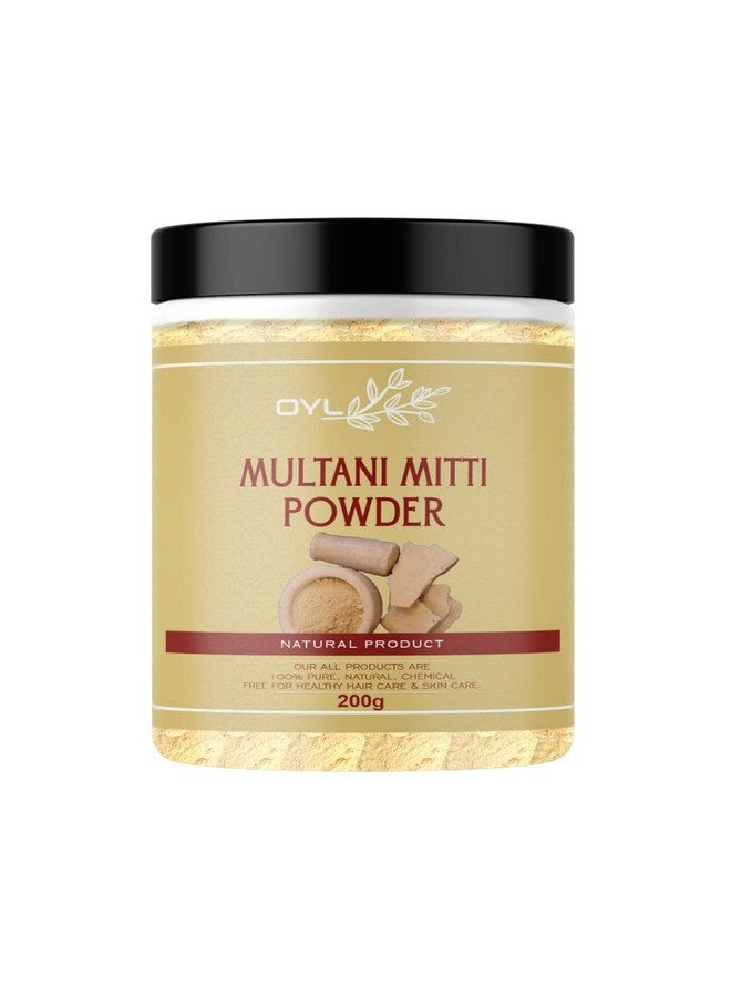 OY-L Oyl 100% Natural Multani Mitti Powder/Fullers Earth/Bentonite Clay/For Face Care, Skin Care & Hair Care - 200g - Image 1