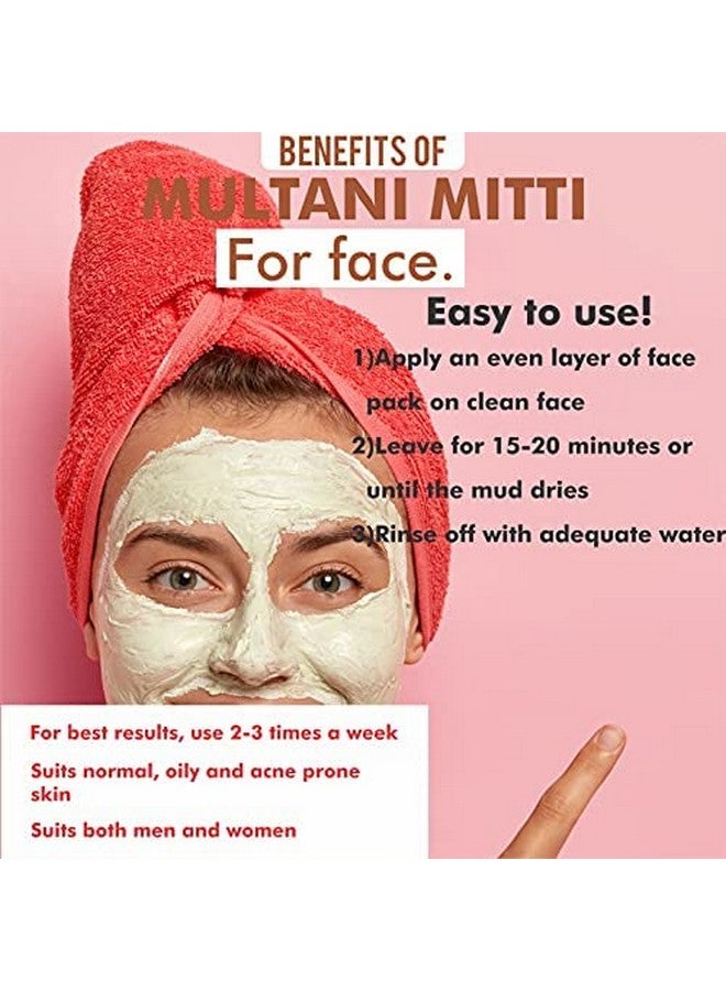 OY-L Oyl 100% Natural Multani Mitti Powder/Fullers Earth/Bentonite Clay/For Face Care, Skin Care & Hair Care - 200g - Image 3