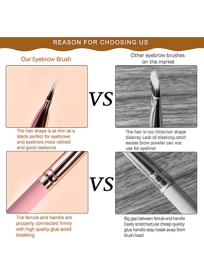 Ant 5Pcs Duo Eyebrow Brush, Spoolie Brush and Angled Brow Brush Eyelash Brush for Eye Makeup - Image 5