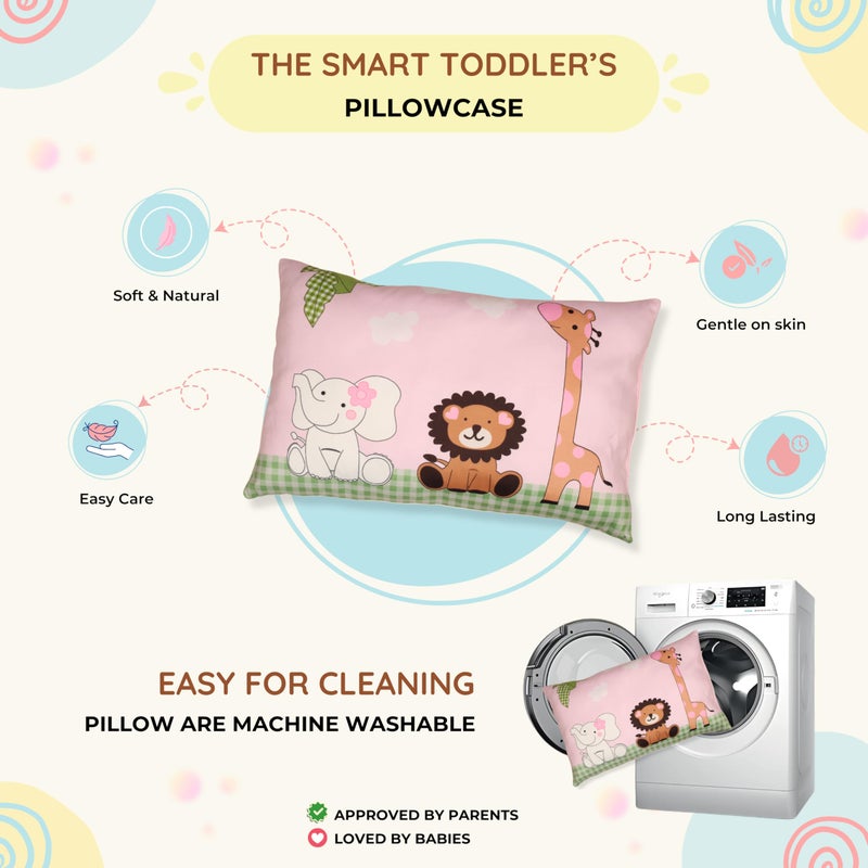 NEW COMERS® Baby Pillow with Super Soft Imported Fabric, 1 Month to 5 Year Kids Pillows, Animal & Cartoon Prints, Kids Pillow for Sleep,Bed Set,Head Shaping,Neck Support-12 x 18 in-214 - Image 5