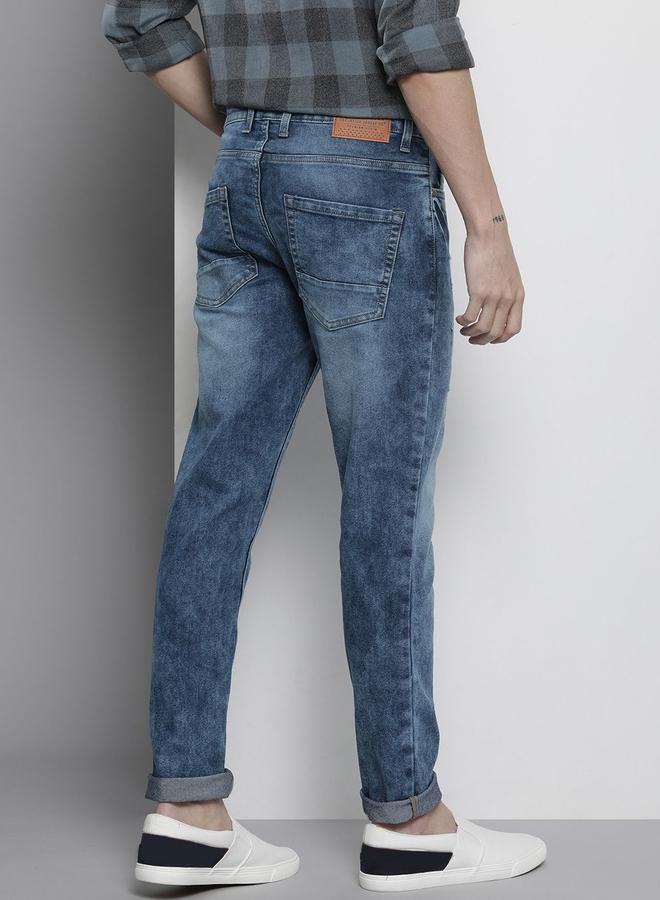 The Indian Garage Co Men Mid Rise Faded Slim Fit  Jeans - Image 3