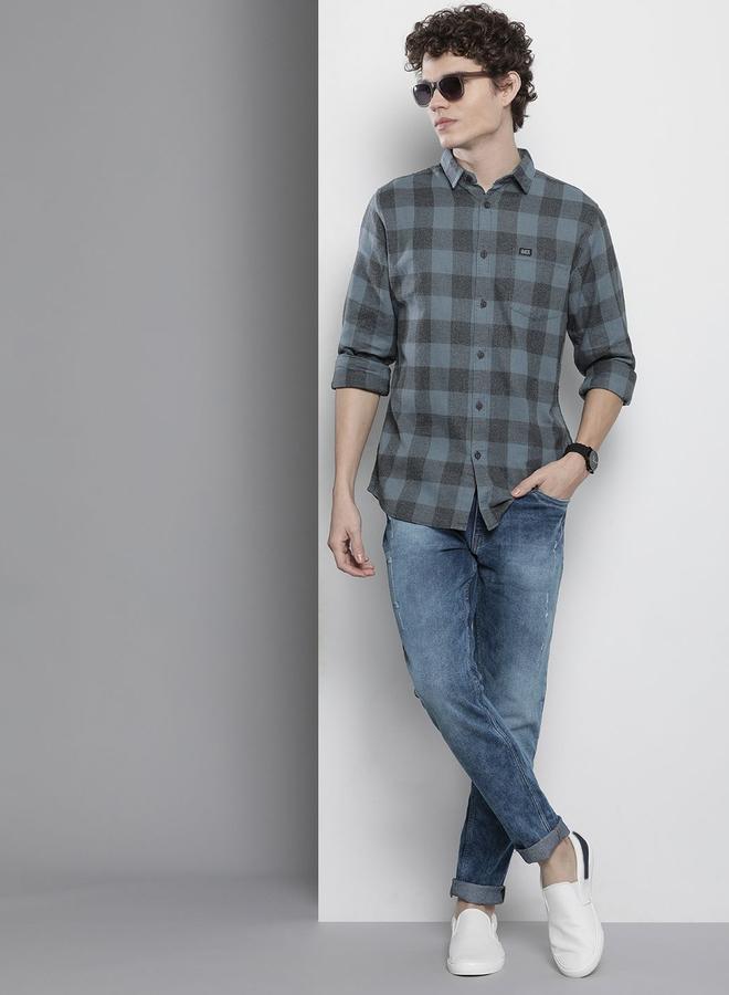 The Indian Garage Co Men Mid Rise Faded Slim Fit  Jeans - Image 5