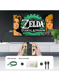 SYOSI كابل SYOSI Type C إلى HDMI، كابل تحويل USB-C إلى HDMI للتلفزيون بدقة 4K@30Hz لـ Switch/Switch OLED/Steam Deck، محول تلفزيون Type C إلى HDMI مع منفذ شحن PD بقوة 100 وات متوافق مع الهاتف/الكمبيوتر المحمول/الكمبيوتر اللوحي  - Image 3