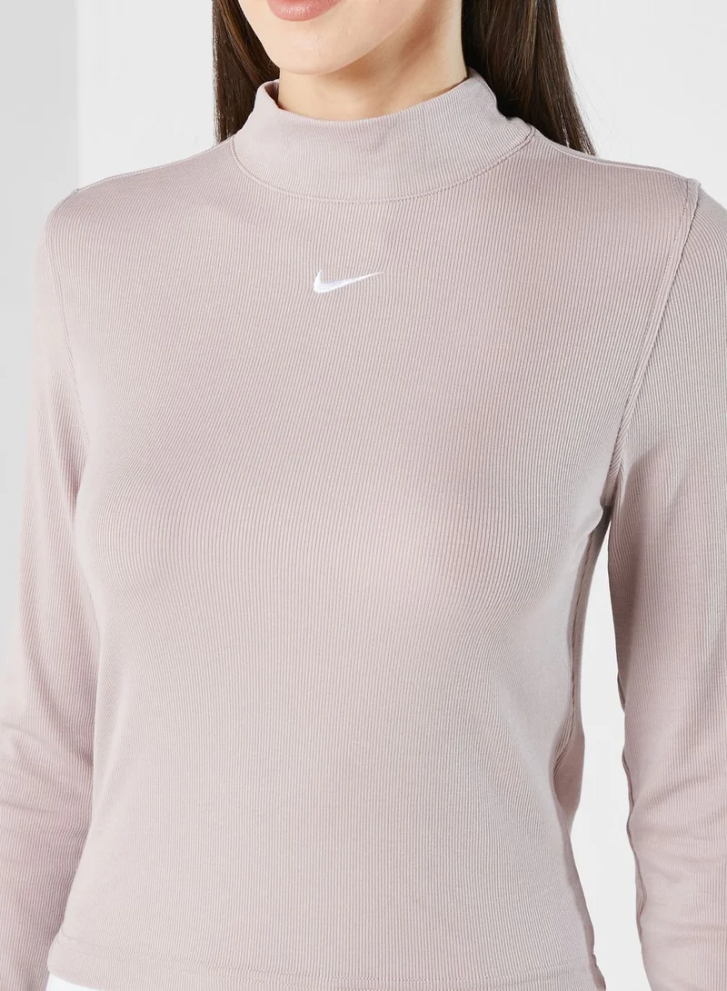 Nike Nsw Essential Ribbed Mock Neck T-Shirt