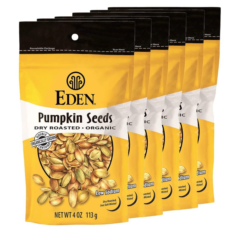 Eden Organic Pumpkin Seeds Shelled Dry Roasted and Lightly Sea Salted to Eat 4 oz 6Pack - Image 3