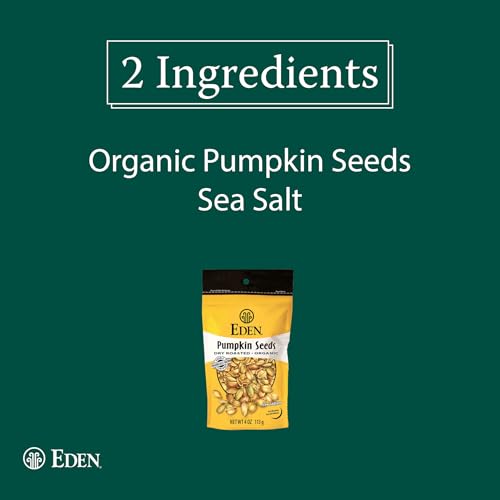 Eden Organic Pumpkin Seeds Shelled Dry Roasted and Lightly Sea Salted to Eat 4 oz 6Pack - Image 5