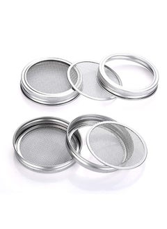 4 Pcs Stainless Steel Sprouting Jar Lid Kit, Mesh Strainer Seed Germinator Lid Kit, Making Organic Sprout Seeds in House and Kitchen