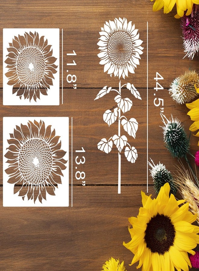 SUNVERSE Large Flower Stencils for Painting Sunflower Stencils for Walls 14” Floral Stencil Templates for Garden Fence Wood Furniture Fabrics - Image 3