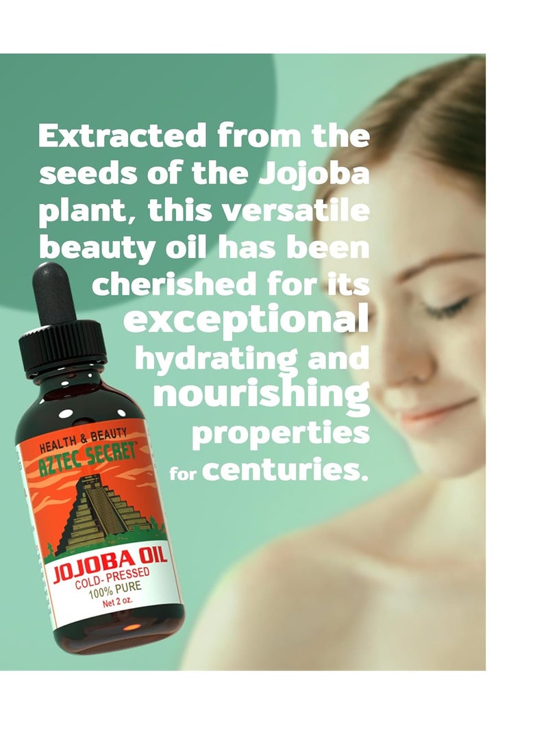 AZTEC SECRET Jojoba Oil, 4 OZ Deep Hair & Skin Moisturizer - 100% Pure Cold-Pressed and Unfiltered 1 pack - Image 2