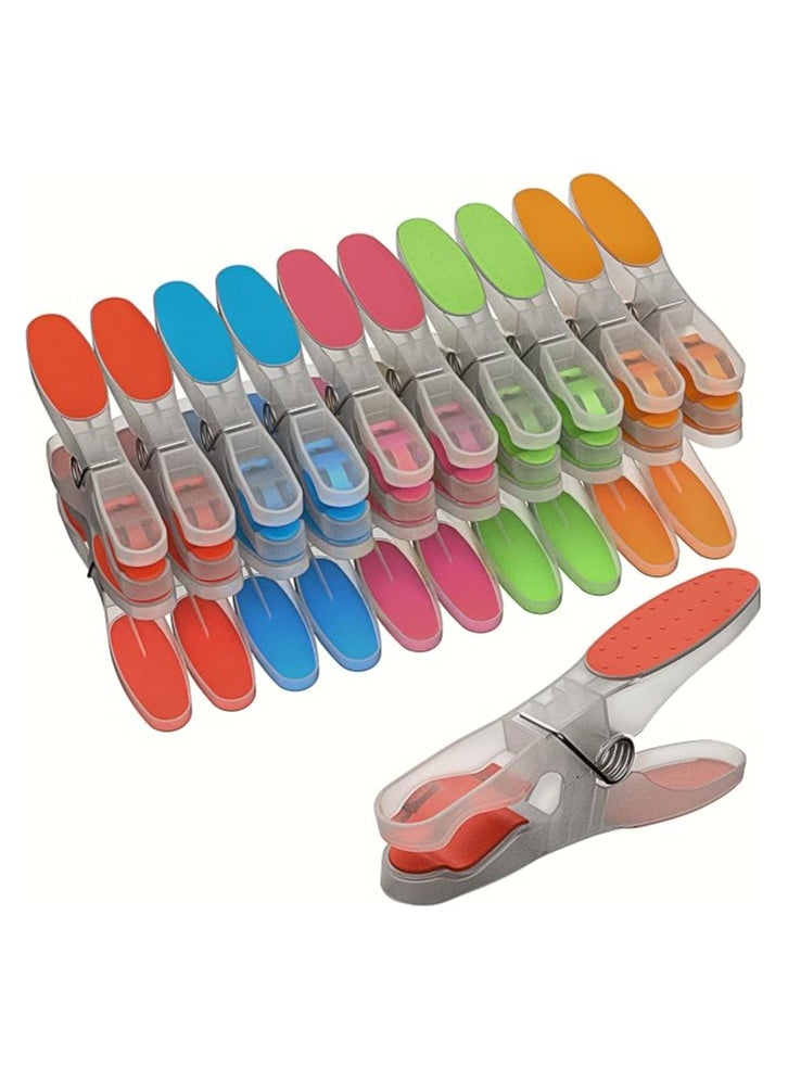 Generic - Clothes Pegs with Non-Slip Silicone, Pack of 12, Multicolor. No Marks Left, for Delicate Garments, Weather-Resistant, Long Lifespan, Multipurpose, Eco-Friendly - Image 1