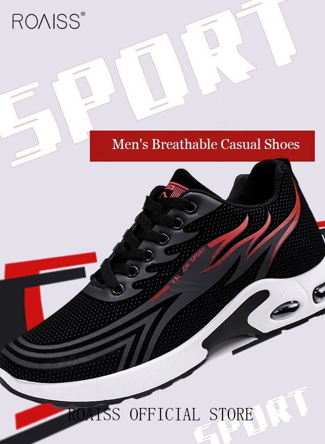 رويس أحذية رياضية أنيقة للرجال، أحذية جري منخفضة برباط، أحذية رياضية غير رسمية متعددة الاستخدامات للرجال، أحذية رياضية خفيفة الوزن قابلة للتنفس مع نعل مانع للانزلاق وبطانة ناعمة، مناسبة للارتداء اليومي والأنشطة الخارجية - Image 2