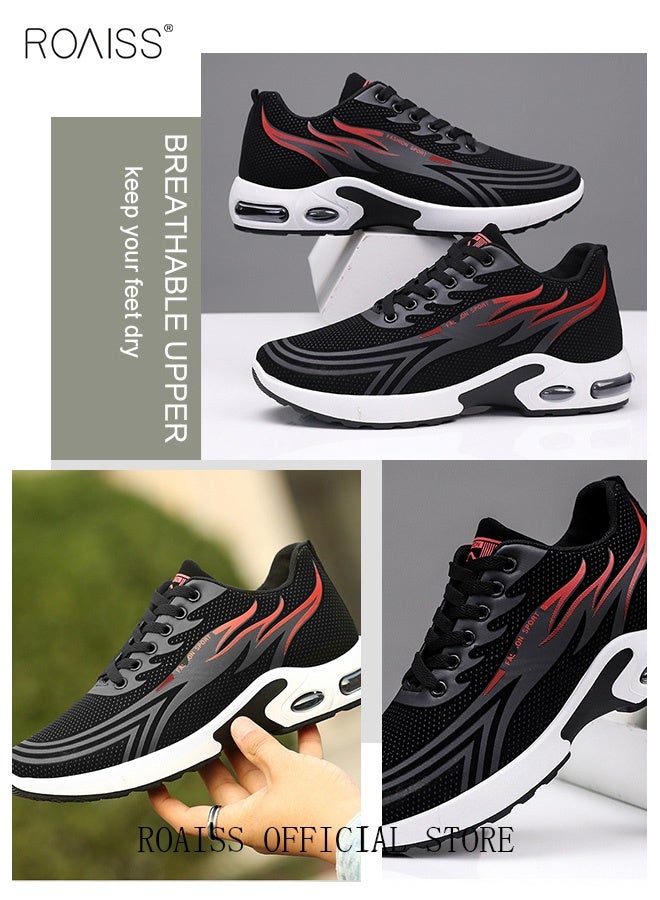 رويس أحذية رياضية أنيقة للرجال، أحذية جري منخفضة برباط، أحذية رياضية غير رسمية متعددة الاستخدامات للرجال، أحذية رياضية خفيفة الوزن قابلة للتنفس مع نعل مانع للانزلاق وبطانة ناعمة، مناسبة للارتداء اليومي والأنشطة الخارجية - Image 3