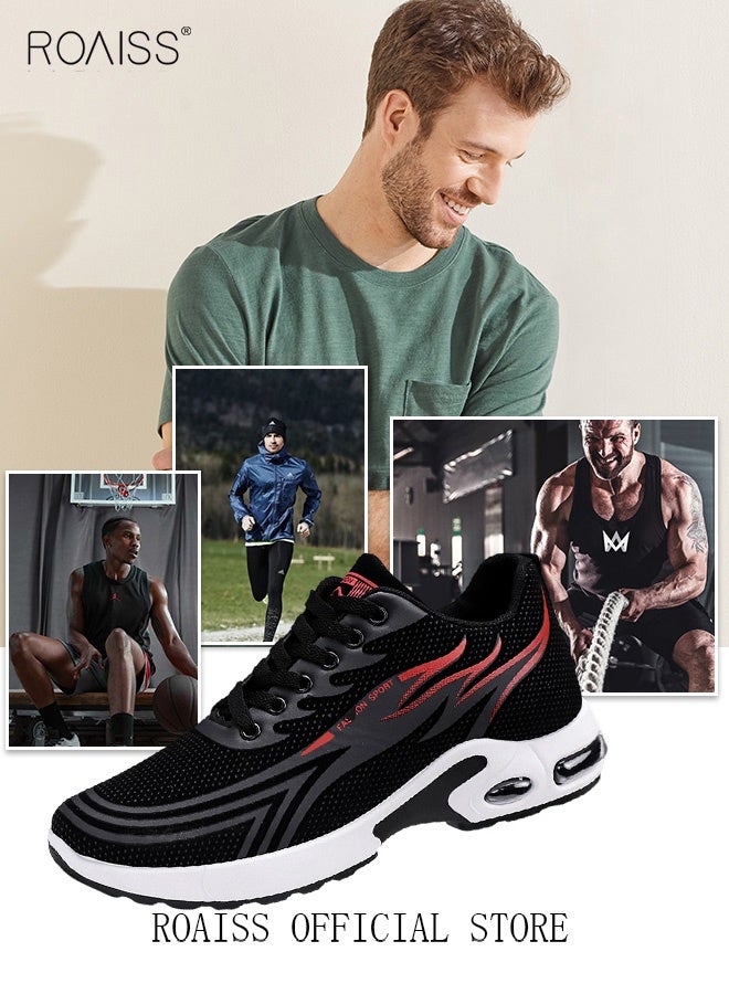 رويس أحذية رياضية أنيقة للرجال، أحذية جري منخفضة برباط، أحذية رياضية غير رسمية متعددة الاستخدامات للرجال، أحذية رياضية خفيفة الوزن قابلة للتنفس مع نعل مانع للانزلاق وبطانة ناعمة، مناسبة للارتداء اليومي والأنشطة الخارجية - Image 5