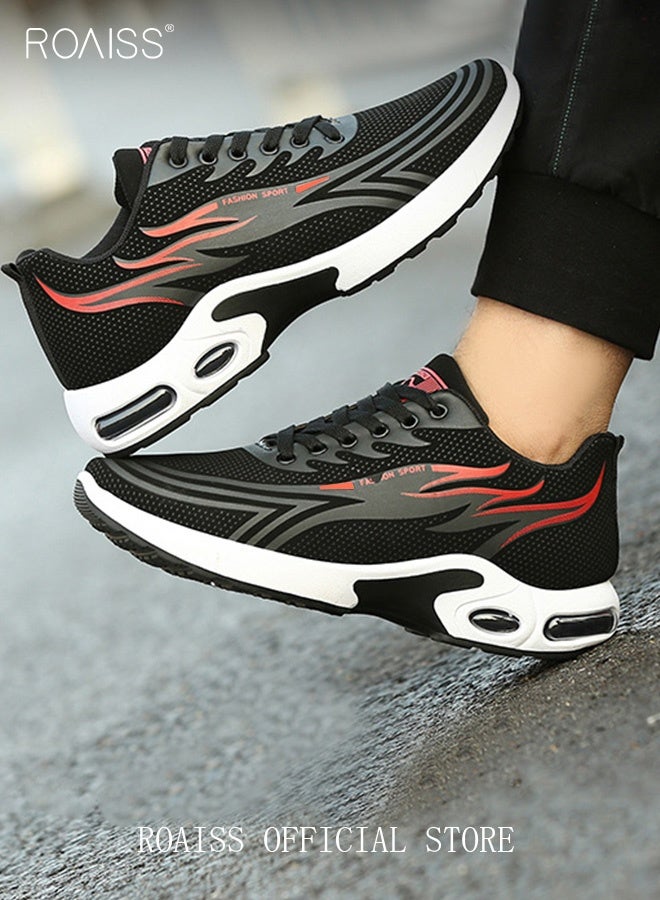 رويس أحذية رياضية أنيقة للرجال، أحذية جري منخفضة برباط، أحذية رياضية غير رسمية متعددة الاستخدامات للرجال، أحذية رياضية خفيفة الوزن قابلة للتنفس مع نعل مانع للانزلاق وبطانة ناعمة، مناسبة للارتداء اليومي والأنشطة الخارجية - Image 4