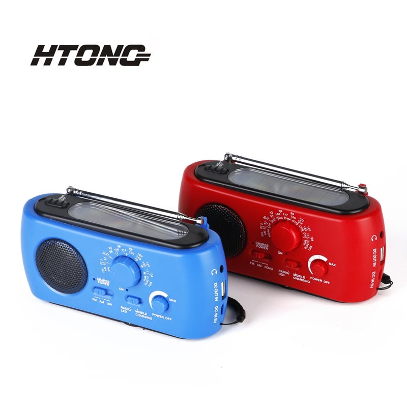 Portable Led Light Outdoor Multi-Band Am/Fm/Sw Solar Hand-Cranked Charging Radio - Image 3