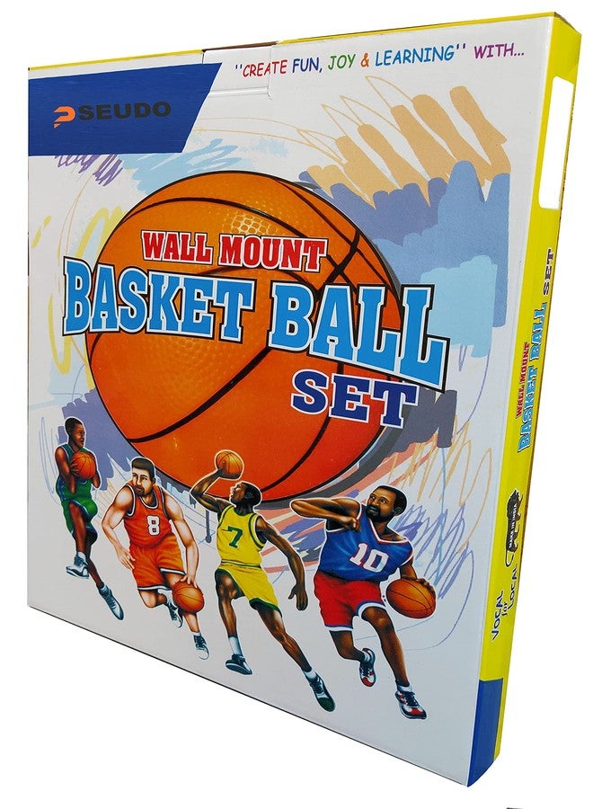 PSEUDO Basket Ball for Kids Portable Set with Hanging Board, Net, Ball Indoor and Outdoor Game Good Pastime Gift Set Multicolor Standard(100% Made in India)(Any One) - Image 5