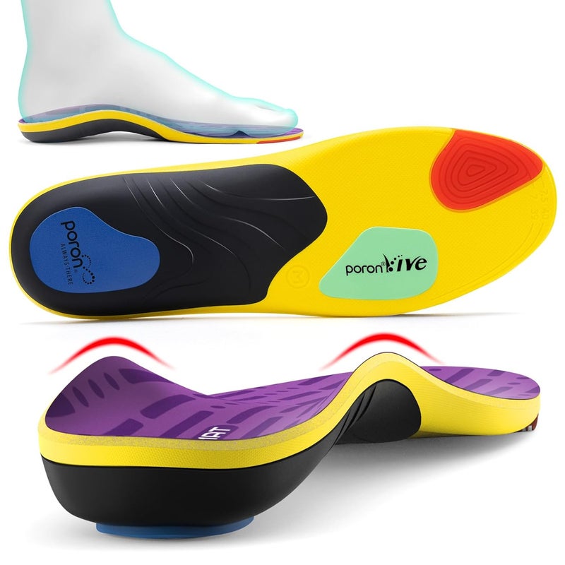 TANSTC TANSTC Insoles for Women Plantar Fasciitis Insoles Arch Support Shoe Insoles Men Orthotics Flat Feet Pain Relief Professional Sport Insoles Shock Absorption Work Boot Shoe Insoles,XS