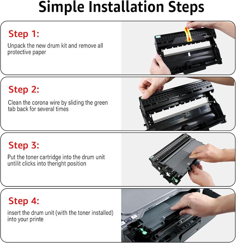 Greencycle 1 Pack DR630 DR-630 Black Drum Unit Replacement Compatible for Brother DCP-L2520DW DCP-L2540DW HL-L2360DW HL-L2380DW MFC-L2700DW MFC-L2740DW Laser Printer(1PK DR630) - Image 4