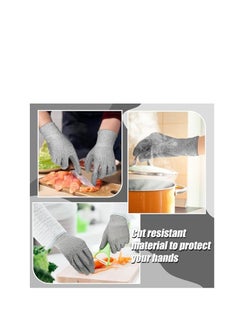 KASTWAVE Level 5 Cut Resistant Gloves, Cutting Gloves, 3 Pairs of Cut Resistant Gloves Food Grade, Kitchen Gloves for Cutting, Oyster Shucking, Fish Fillet Processing, Carving Wood and Gardening (Large)  - Image 3