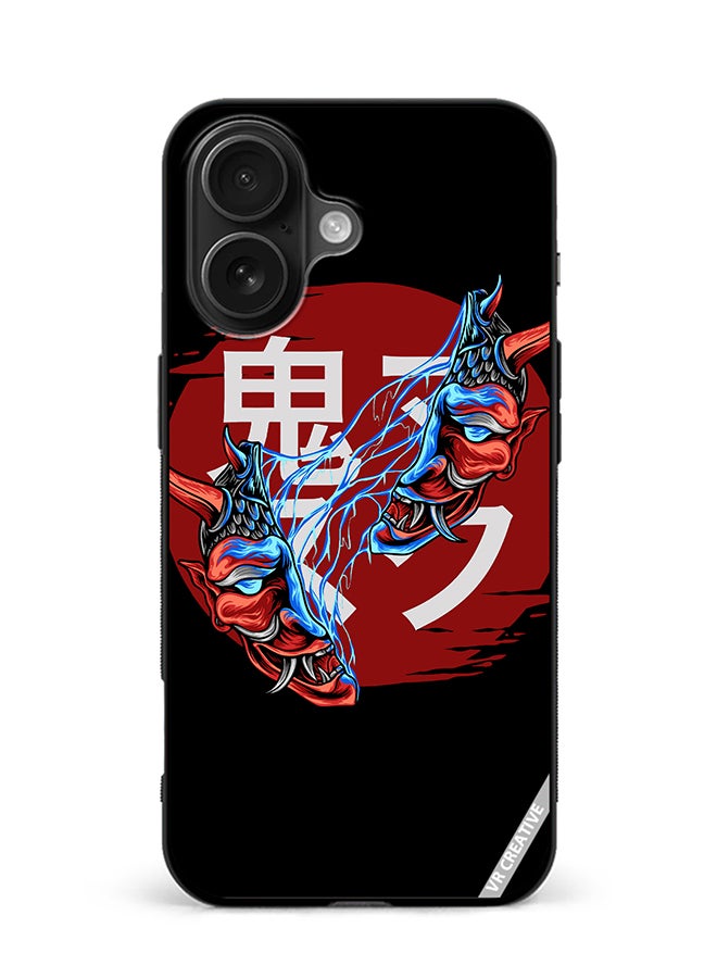 VR CREATIVE Protective Case Cover For Apple iPhone 16 Plus Cracked Mask Design Multicolour