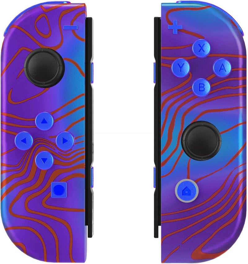 eXtremeRate أزرار غلاف بديل من DIY لـ Nintendo Switch & Switch OLED، غلاف مخصص بنمط دمشق مع مجموعة أزرار كاملة لوحدة تحكم Joycon - غلاف وحدة التحكم غير متضمن - Image 3