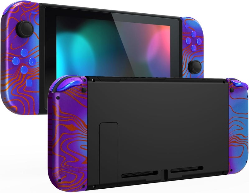 eXtremeRate أزرار غلاف بديل من DIY لـ Nintendo Switch & Switch OLED، غلاف مخصص بنمط دمشق مع مجموعة أزرار كاملة لوحدة تحكم Joycon - غلاف وحدة التحكم غير متضمن - Image 4
