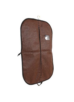 Kuber Industries Kuber Industries Emboss Non-Woven Foldable Blazer Cover|Zipper Closure With Small Window|Sturdy Hook|Size 90 x 60 x 1 CM (Brown)  - Image 2