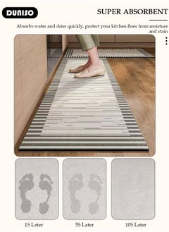 2 PCS Kitchen Mats and Rugs Set , Non Slip Heavy Duty Standing Mat, Quick Dry Diatom Mud Floor Mat, Extra Soft and Absorbent Floor Mats for Kitchen, Bath, Office, Laundry(40*60cm+40*120cm) - pzsku/Z61EE3F96BE436D91ABBBZ/45/_/1740971558/f7be8497-615b-432a-80c2-19c1d62e4c3a