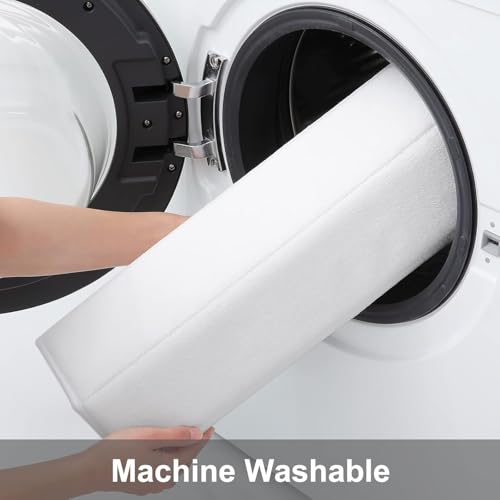 Buganda Memory Foam Bath Mat, 24" x 16", Ultra Soft and Non-Slip Bathroom Rugs, Water Absorbent and Machine Washable Bath Rug for Bathroom, Shower, and Tub, White - Image 5