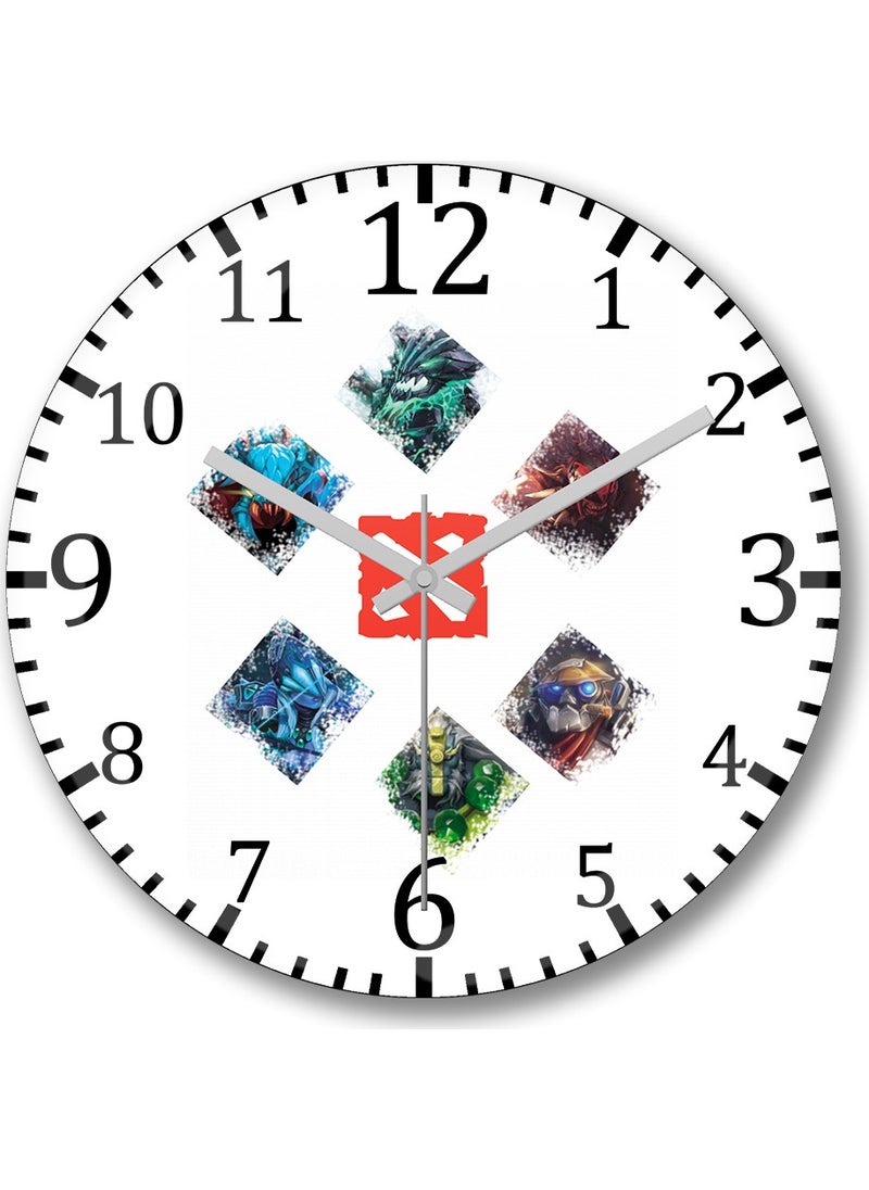 Baskı Dükkanı Print Shop Herois Dota Wall Clock Curved Real Glass  - Image 1