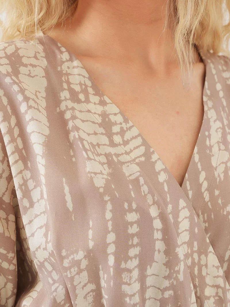 BIG DART BDART V-neck Midi Dress with Drawstring