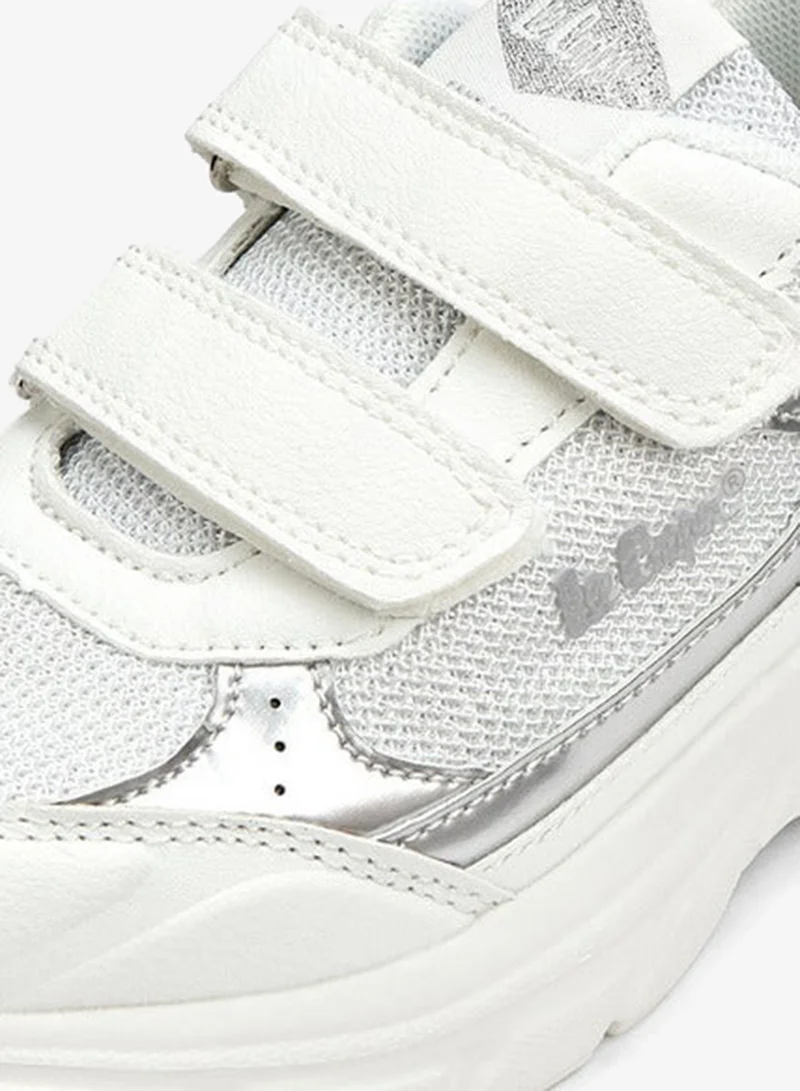 Lee Cooper Girls' Panelled Sneakers with Hook and Loop Closure