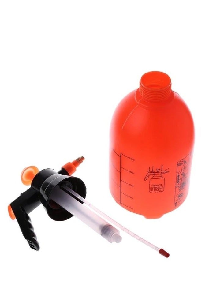 3L Orange Water Pressure Spray Bottle, Pump Pressure Sprayer Bottle-3L-Easy to Pump Durable Plastic Handheld Spray Bottle with Copper Nozzle, Pressure Sprayer Handheld Sprinkler Water Mister Spray Bottle Adjustable Nozzle, Garden Sprayer for Lawn Care grass Control, Pest Control, Cleaning, Washing, and Plant Care(بخاخ ضغط الماء)  - Image 2