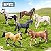 THINKBAY 6PCS 6 Large Horse Figurines Animal Toys for Kids Realistic Plastic Farm Animal Figurines Toys for Toddlers Horse Party Favors Birthday Gift Cake Toppers for Boys Girls - Image 4