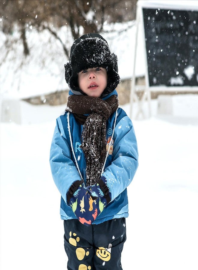 MENOLY Toddlers Kids Winter Waterproof Windproof Mitten Gloves Thinsulate Outdoors Sports Cold Weather Mittens for Little Girls Boys - Image 5