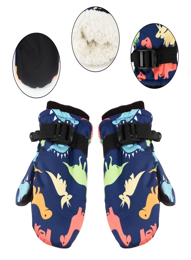 MENOLY Toddlers Kids Winter Waterproof Windproof Mitten Gloves Thinsulate Outdoors Sports Cold Weather Mittens for Little Girls Boys - Image 4