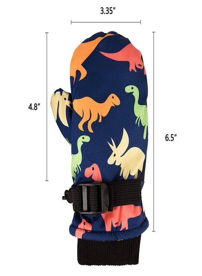 MENOLY Toddlers Kids Winter Waterproof Windproof Mitten Gloves Thinsulate Outdoors Sports Cold Weather Mittens for Little Girls Boys - Image 2