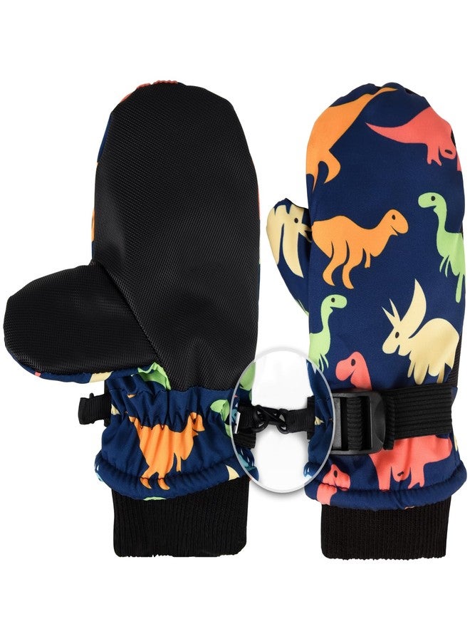 MENOLY Toddlers Kids Winter Waterproof Windproof Mitten Gloves Thinsulate Outdoors Sports Cold Weather Mittens for Little Girls Boys - Image 3