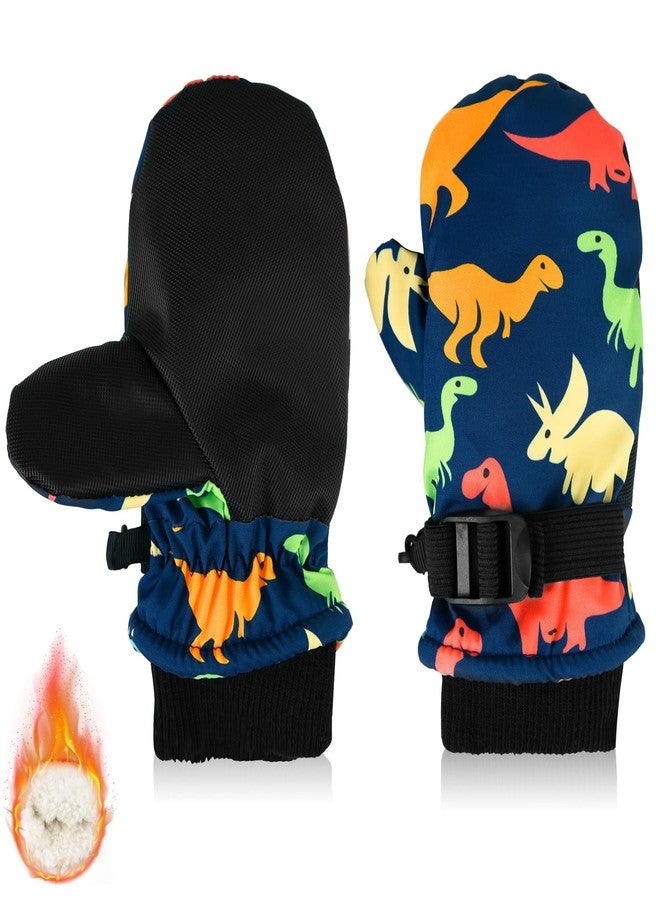 MENOLY Toddlers Kids Winter Waterproof Windproof Mitten Gloves Thinsulate Outdoors Sports Cold Weather Mittens for Little Girls Boys - Image 1