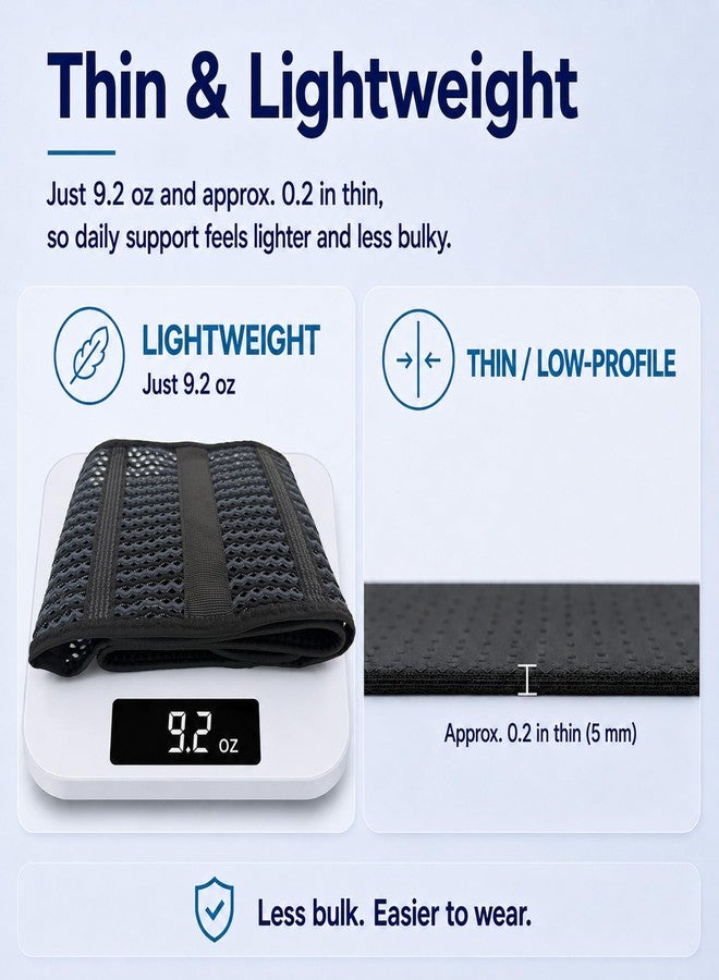 TitanGuard Breathable Thin Back Brace for Women, Adjustable Lower Back Support Belt for Everyday Pain Relief, Slim Low-Profile Lumbar Brace with Gentle Compression, Comfortable Under Clothes - Image 3
