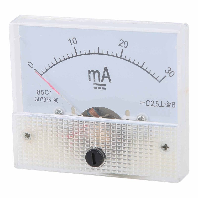 DC Ammeter 63x56x58mm Clear Scale Dial - Embedded Installation Pointer Ammeter for Power Distribution Cabinet Test Board - Image 5