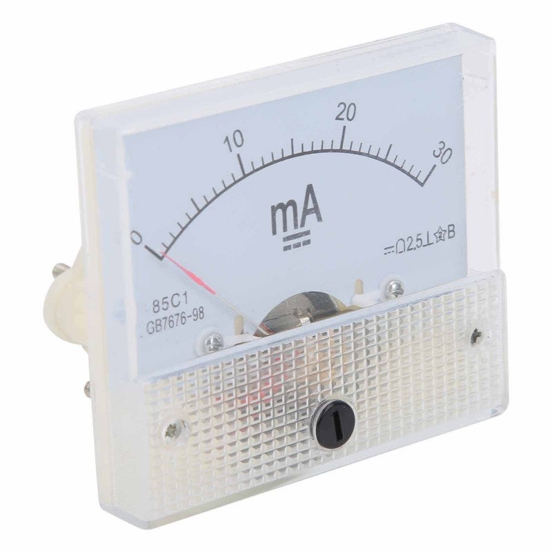 DC Ammeter 63x56x58mm Clear Scale Dial - Embedded Installation Pointer Ammeter for Power Distribution Cabinet Test Board - Image 4