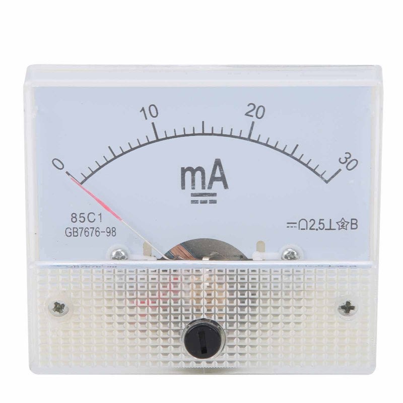 DC Ammeter 63x56x58mm Clear Scale Dial - Embedded Installation Pointer Ammeter for Power Distribution Cabinet Test Board - Image 3
