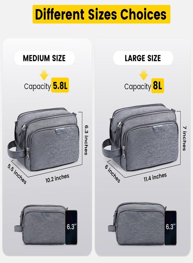 Vorspack Travel Toiletry Bag with Organized Compartment, Medium, Grey - Image 2