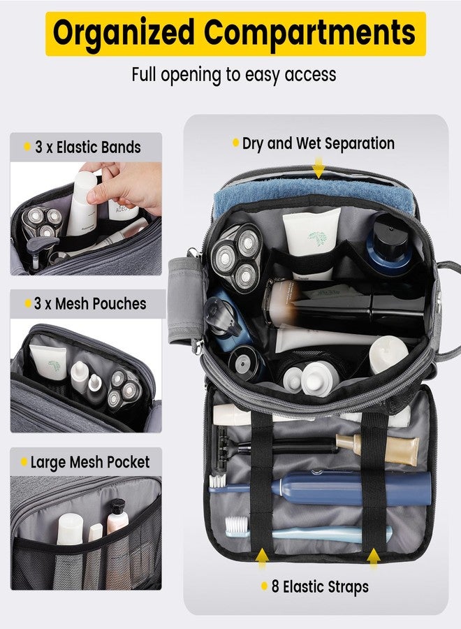 Vorspack Travel Toiletry Bag with Organized Compartment, Medium, Grey - Image 3