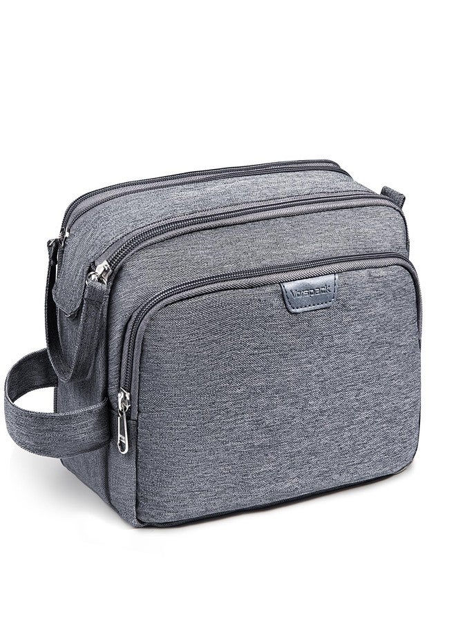 Vorspack Travel Toiletry Bag with Organized Compartment, Medium, Grey - Image 1